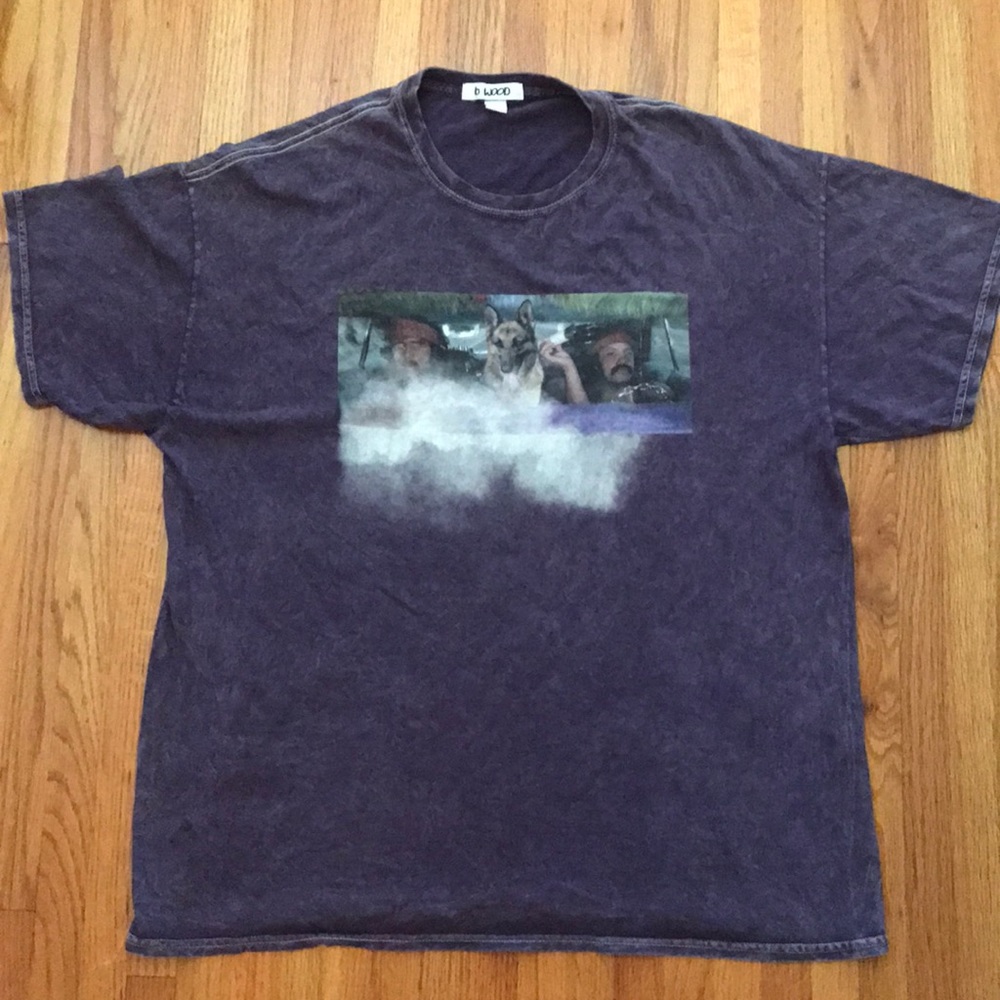 B wood purple tee shirt